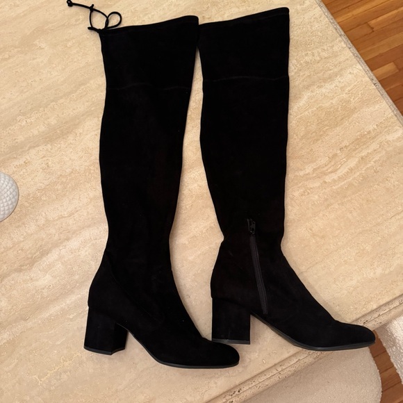 Elegant Black Over the Knee Boots - Picture 1 of 6